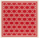 Safavieh Courtyard 6'-7" x 6'-7" Rug in Red / Bone