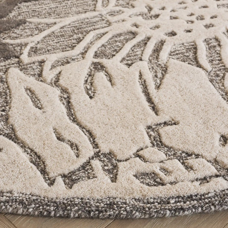Safavieh Jardin 6'-0" x 6'-0" Rug in Grey / Ivory