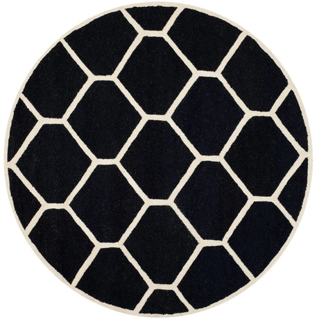 Safavieh Cambridge 6'-0" x 6'-0" Rug in Black / Ivory