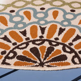 Safavieh Veranda 5'-3" x 5'-3" Rug in Cream / Terracotta