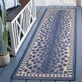 Safavieh Courtyard 2'-3" x 8'-0" Rug in Navy / Beige