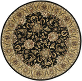 Safavieh Classic 8'-0" x 8'-0" Rug in Black / Gold