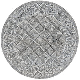 Safavieh Ebony 6'-0" x 6'-0" Rug in Silver / Black