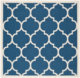 Safavieh Courtyard 6'-7" x 6'-7" Rug in Navy / Beige