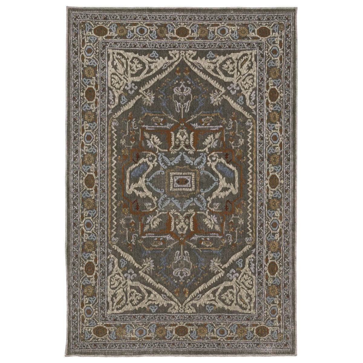 Oriental Weavers Sphinx Ellington Ell05 Grey/ Multi Rug - main flat