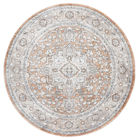 Safavieh Jasmine 5'-3" x 5'-3" Rug in Gold / Grey
