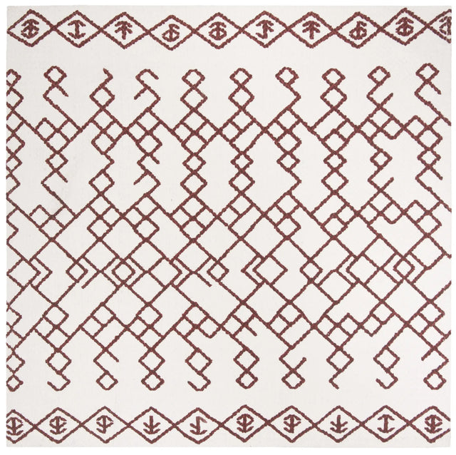 Safavieh Cedar Brook 6'-0" x 6'-0" Rug in Ivory / Rust