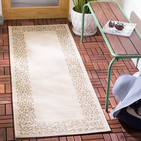 Safavieh Courtyard 2'-3" x 12'-0" Rug in Natural / Brown