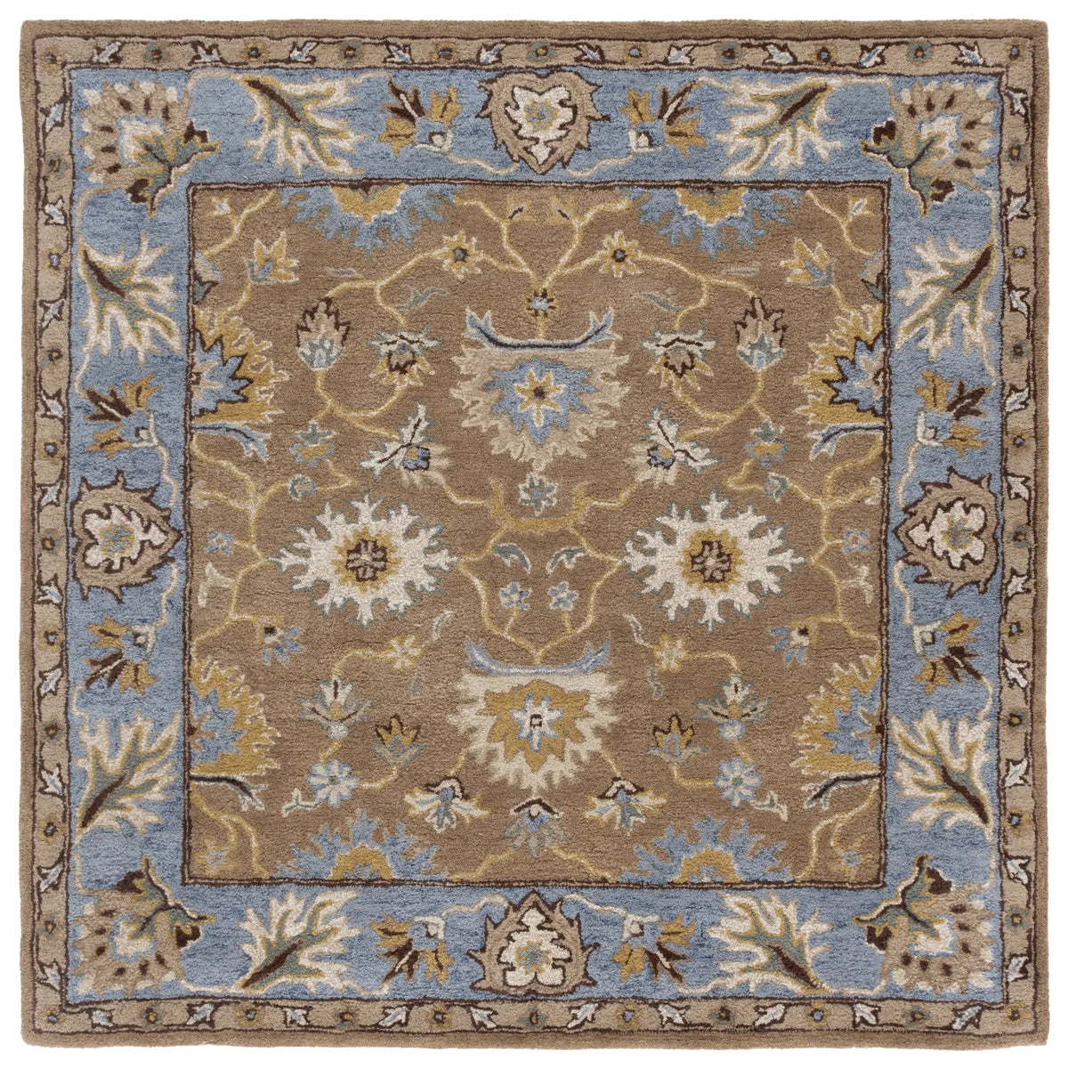 Safavieh Heritage 6'-0" x 6'-0" Rug in Camel / Blue