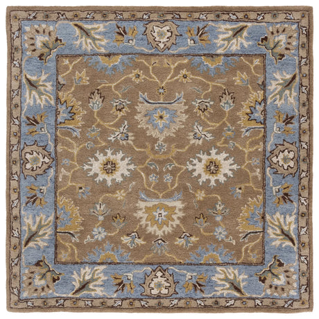 Safavieh Heritage 6'-0" x 6'-0" Rug in Camel / Blue