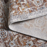 Safavieh Heirloom 700 4'-0" x 6'-0" Rug in Ivory Grey / Rust
