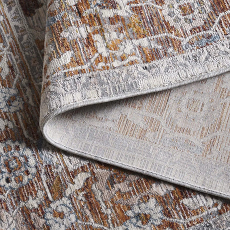 Safavieh Heirloom 700 4'-0" x 6'-0" Rug in Ivory Grey / Rust