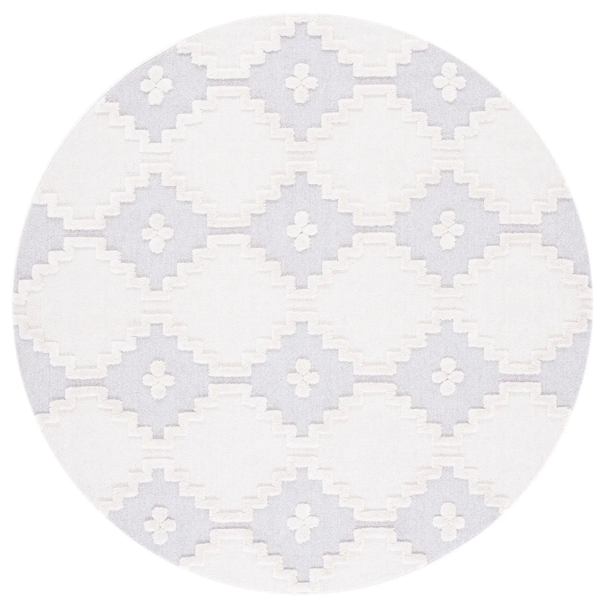 Safavieh Marrakesh 6'-7" x 6'-7" Rug in Ivory / Grey