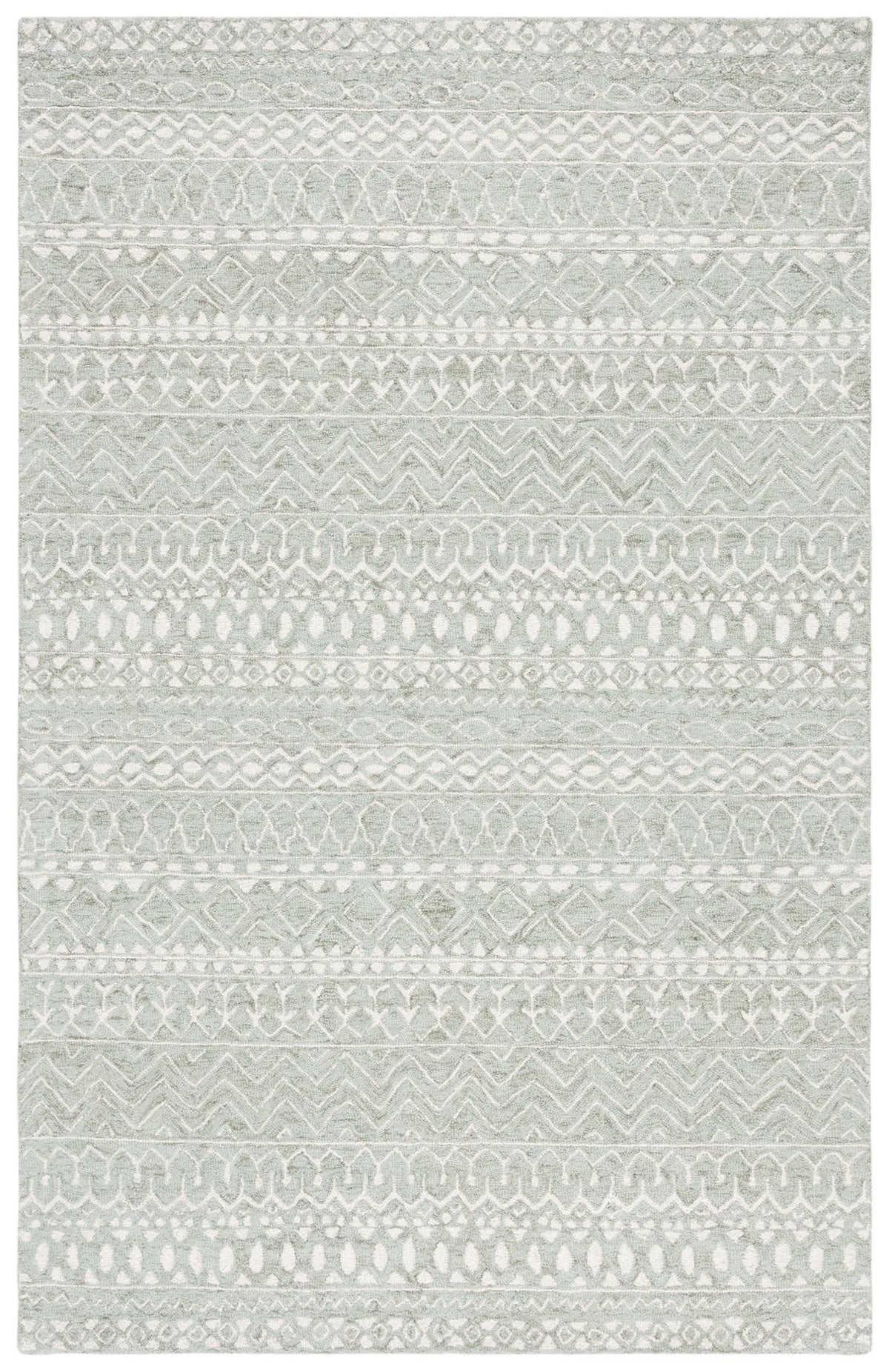 Safavieh Micro-Loop 4'-0" x 6'-0" Rug in Sage / Ivory