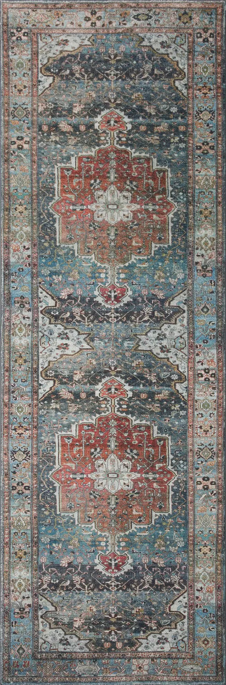 Loloi Margot Mat-05 Ocean/Brick Rugs - runner flat
