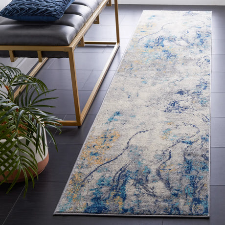 Safavieh Jasper 100 2'-0" x 9'-0" Rug in Ivory / Blue