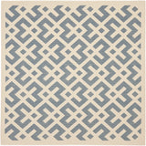 Safavieh Courtyard 6'-7" x 6'-7" Rug in Blue / Bone