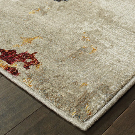 Oriental Weavers Sphinx Evolution 8043K Beige/Blue Rugs - corner detail