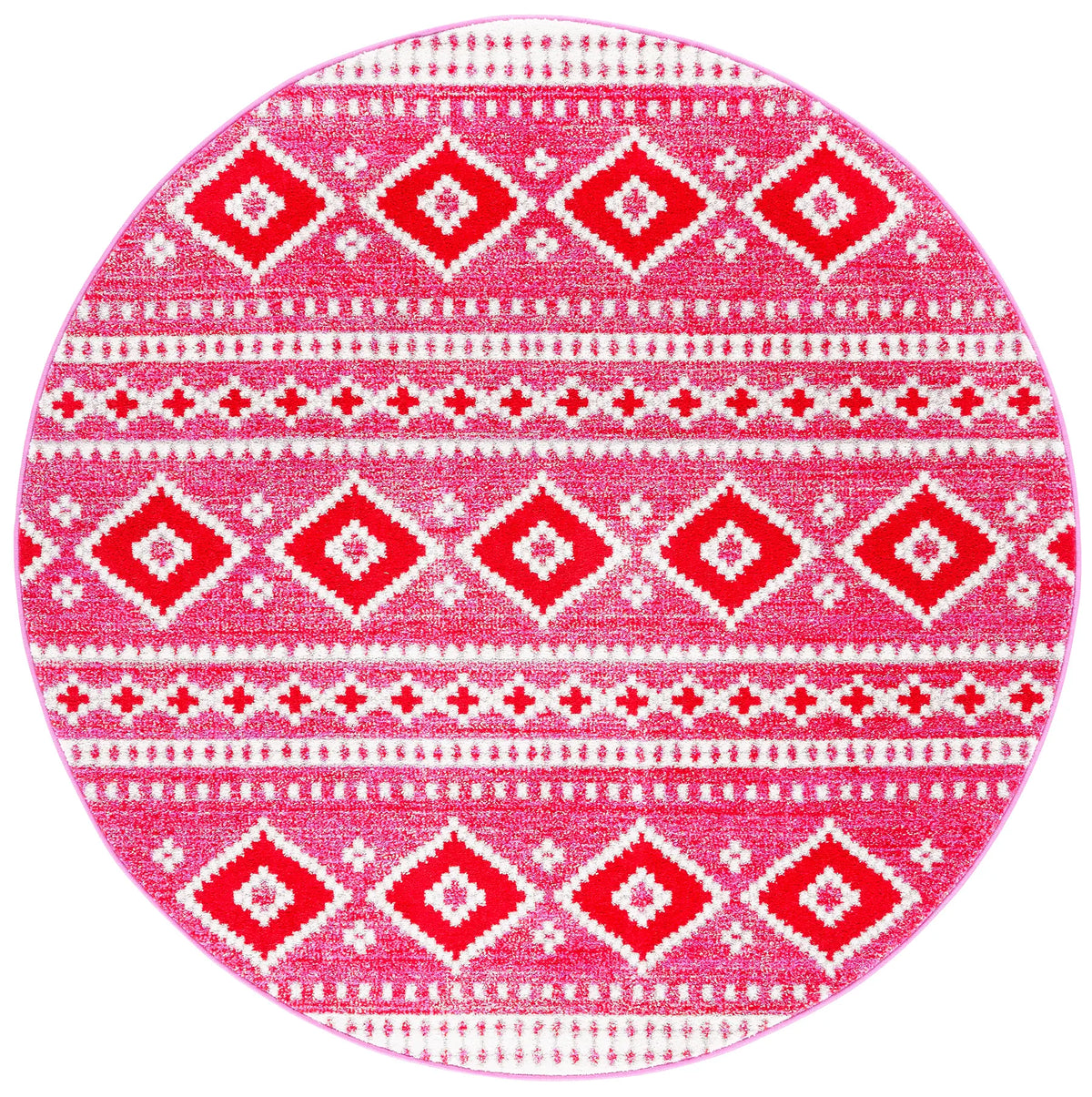 Safavieh Adirondack 6'-0" x 6'-0" Rug in Fuchsia / Ivory