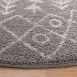 Safavieh Tulum 5'-0" x 5'-0" Rug in Dark Grey / Ivory