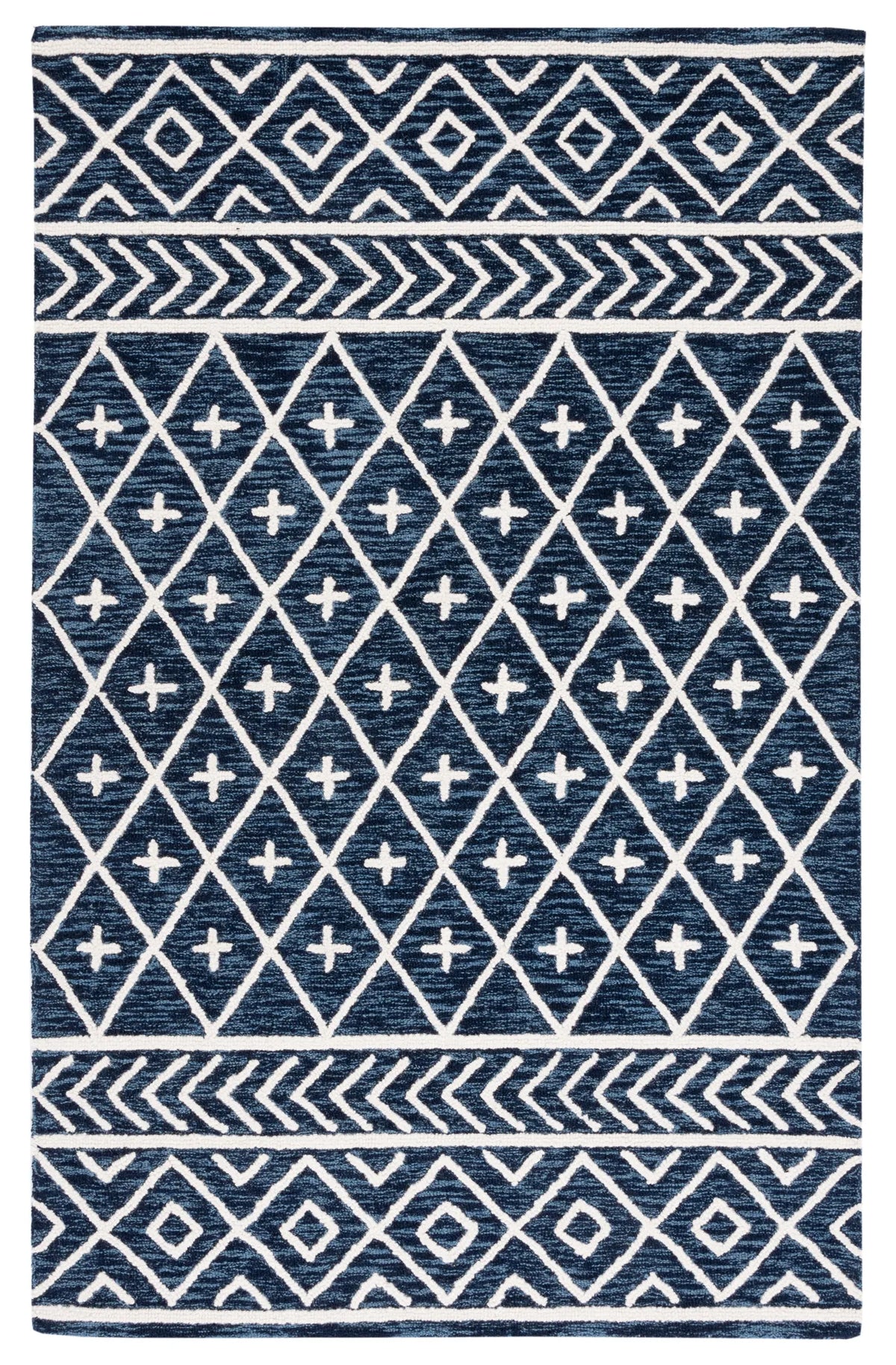Safavieh Metro 4'-0" x 6'-0" Rug in Navy / Ivory