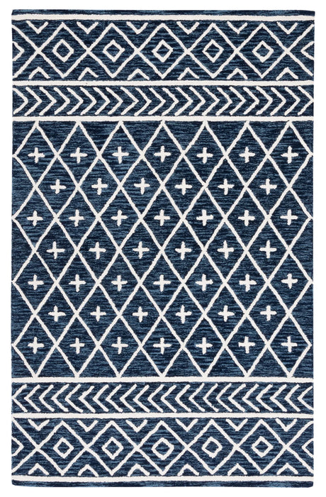 Safavieh Metro 4'-0" x 6'-0" Rug in Navy / Ivory