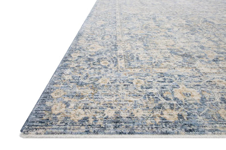 Loloi Pandora Pan-01 Blue / Gold Rugs - rug corner