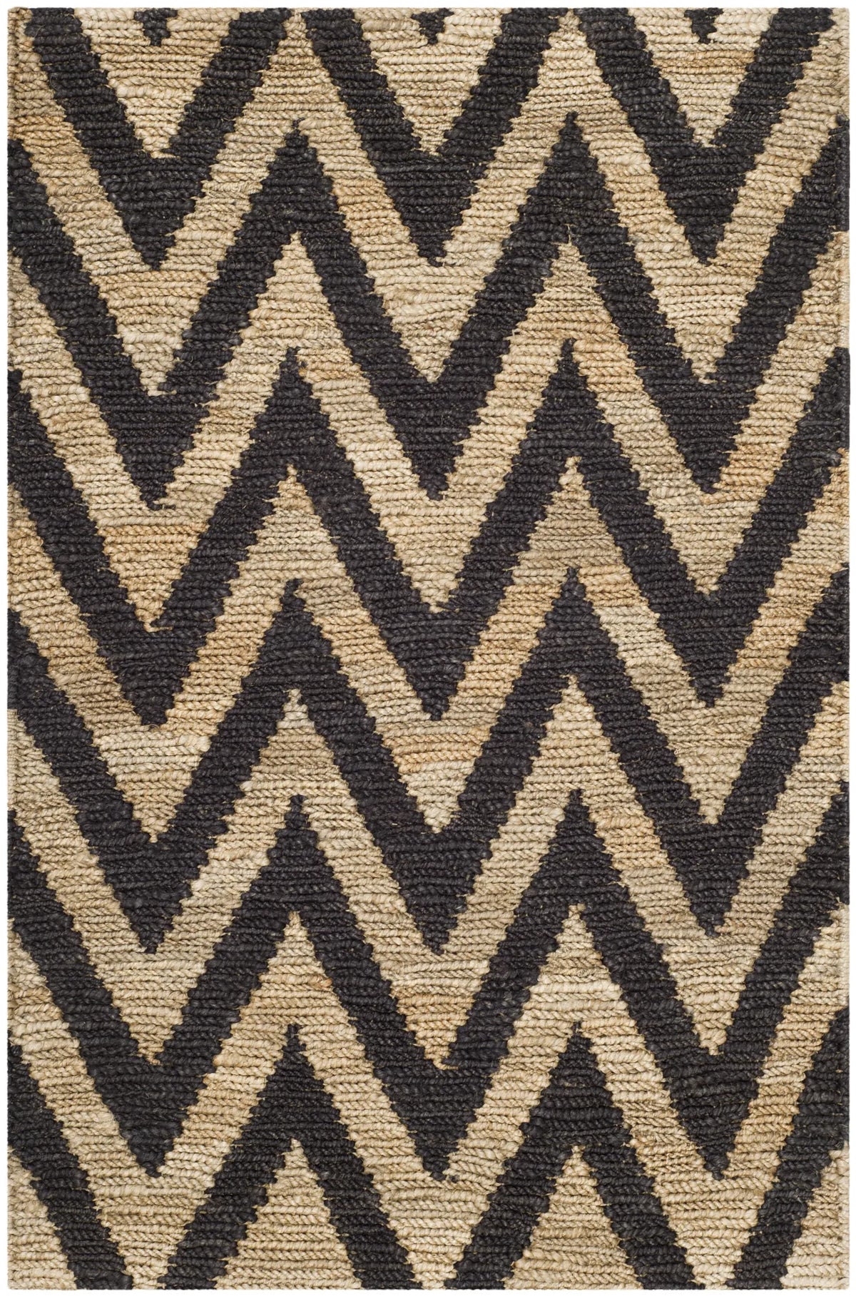 Safavieh Organic 2'-6" x 4'-0" Rug in Black / Natural