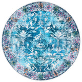 Safavieh Riviera 6'-7" x 6'-7" Rug in Navy / Light Blue