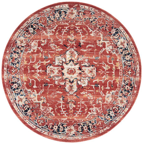 Safavieh Charleston 5'-0" x 5'-0" Rug in Red / Ivory
