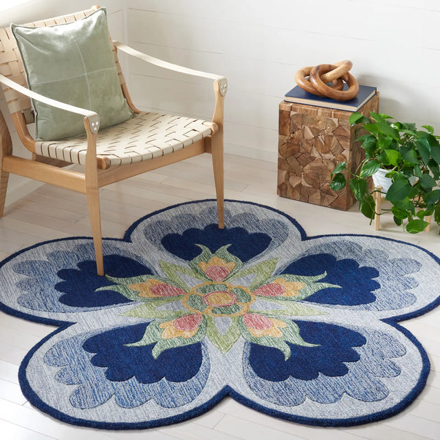 Safavieh Novelty 5'-0" x 5'-0" Rug in Blue / Grey