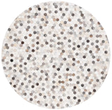 Safavieh Studio Leather 6'-0" x 6'-0" Rug in Ivory / Grey