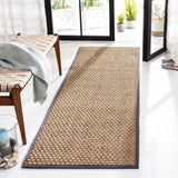Safavieh Natural Fiber 2'-6" x 10'-0" Rug in Natural / Dark Grey