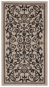 Safavieh Courtyard 2'-0" x 3'-7" Rug in Sand / Black