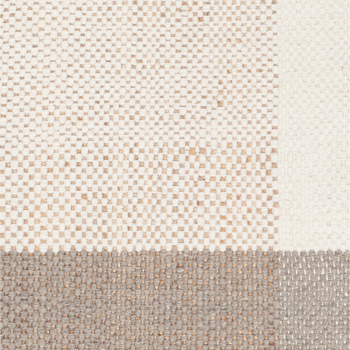 Chandra Hayden HAY-56501 White / Gray / Tan rug, close-up detail