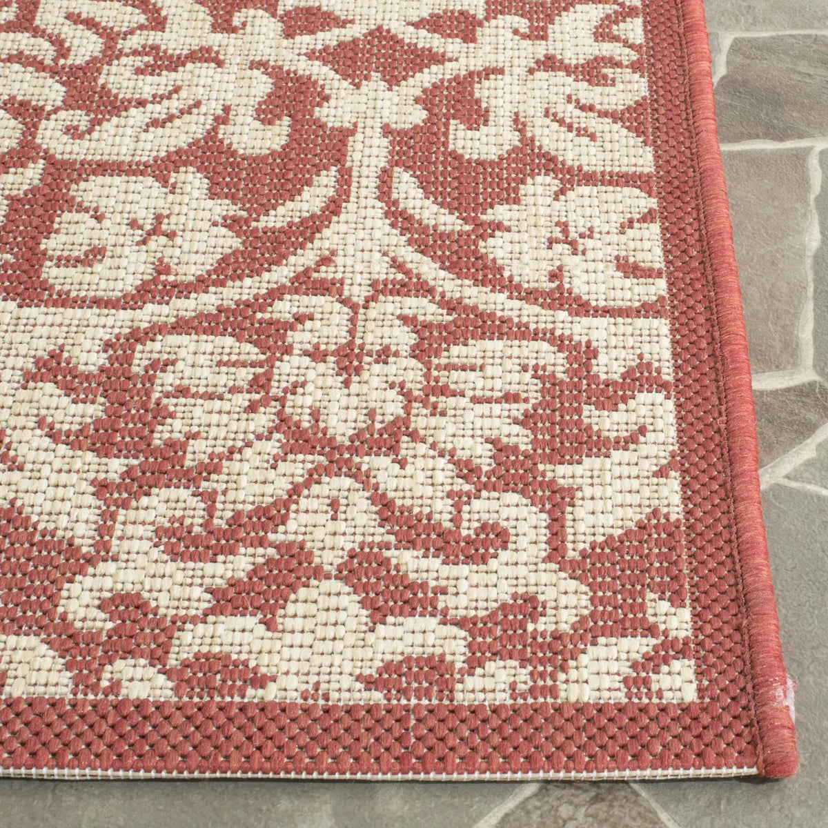 Safavieh Courtyard 2'-3" x 10'-0" Rug in Red / Natural