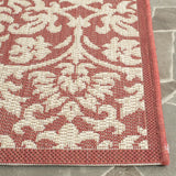 Safavieh Courtyard 2'-3" x 10'-0" Rug in Red / Natural