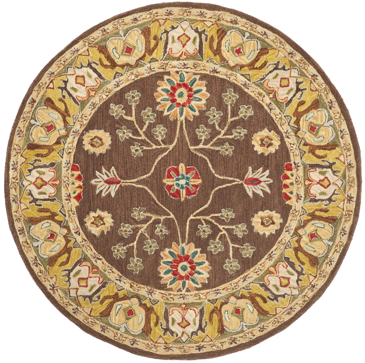 Safavieh Anatolia 6'-0" x 6'-0" Rug in Brown / Gold