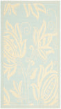Safavieh Courtyard 2'-0" x 3'-7" Rug in Aqua / Cream