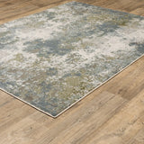 Oriental Weavers Caravan 5090E Blue/ Green Rug - angle detail