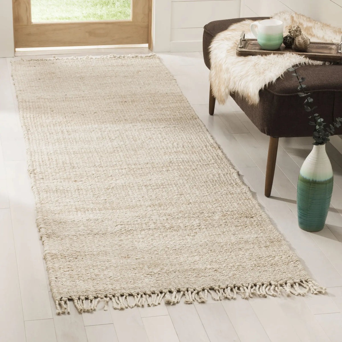 Safavieh Natural Fiber 2'-6" x 10'-0" Rug in Ivory