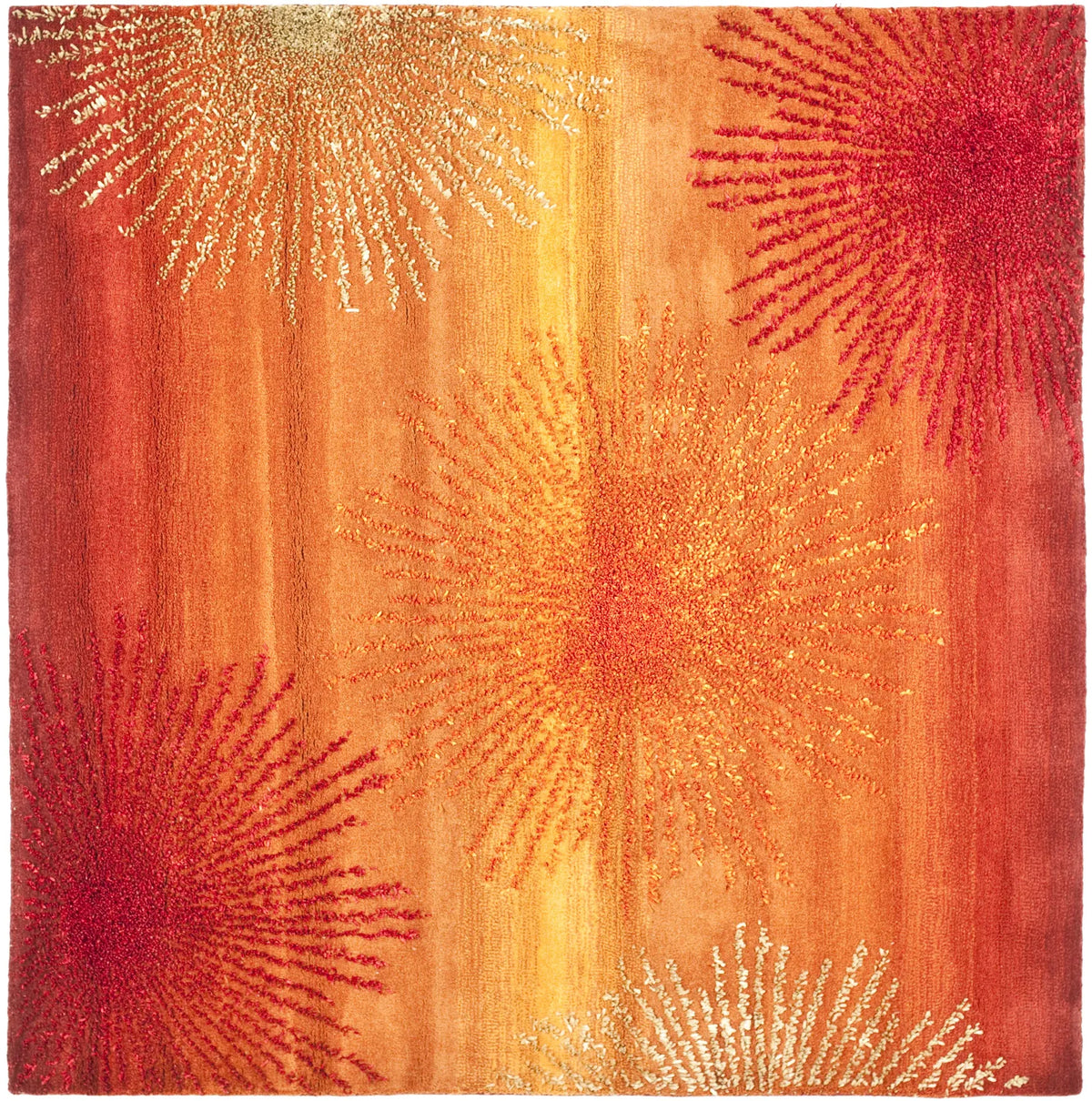 Safavieh Soho 6'-0" x 6'-0" Rug in Rust / Multi