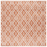 Safavieh Pyramid 6'-7" x 6'-7" Rug in Rust / Ivory
