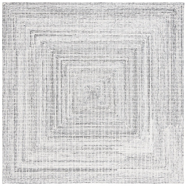 Safavieh Abstract 6'-0" x 6'-0" Rug in Black / Ivory