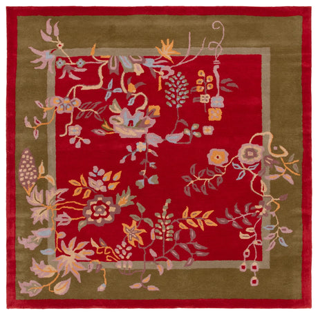 Safavieh Metro 6'-0" x 6'-0" Rug in Red / Green