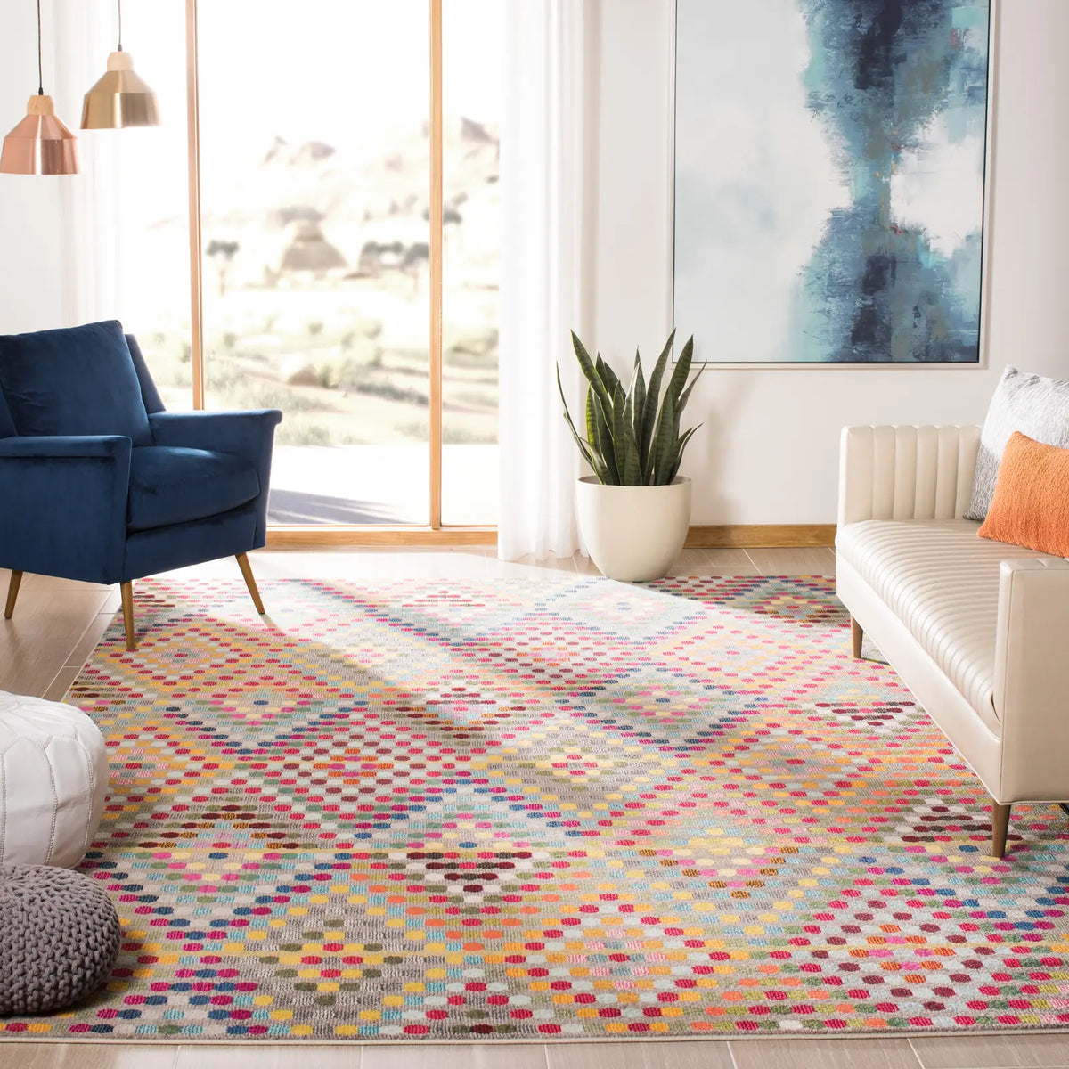 Safavieh Monaco 10'-0" x 14'-0" Rug in Multi / Beige