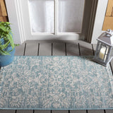 Safavieh Courtyard 2'-0" x 3'-7" Rug in Aqua / Grey