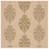 Safavieh Courtyard 6'-7" x 6'-7" Rug in Natural / Olive