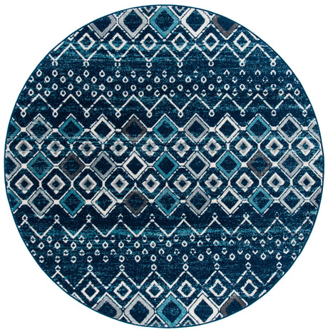 Safavieh Amsterdam 5'-1" x 5'-1" Rug in Navy / Beige