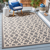 Safavieh Courtyard 6'-7" x 9'-6" Rug in Grey / Beige
